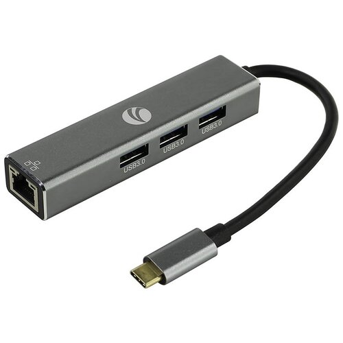 USB Хаб Vcom Type-C - RJ-45/3xUSB3.0 Aluminum Shell Dh311a