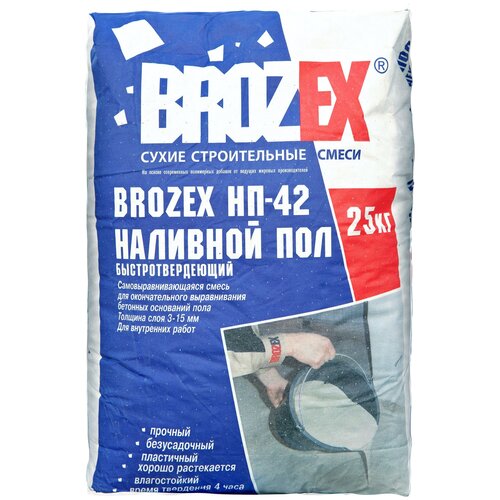 Стяжки и наливные полы Ровнитель для пола Brozex Нп-42, 20 кг Brozex 1884872 .