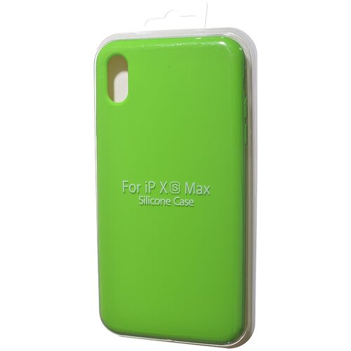 Чехол-накладка для iPhone XS Max VEGLAS SILICONE CASE NL закрытый ярко-зеленый