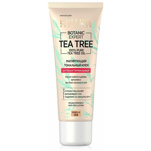 Eveline Cosmetics Тональный крем Botanic Expert Tea Tree, SPF 10, 30 мл/30 г,