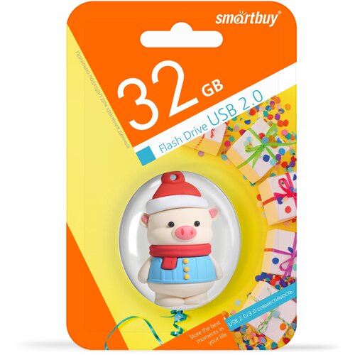 Флеш-накопитель USB 2.0 Smartbuy 32GB Wild series Поросенок