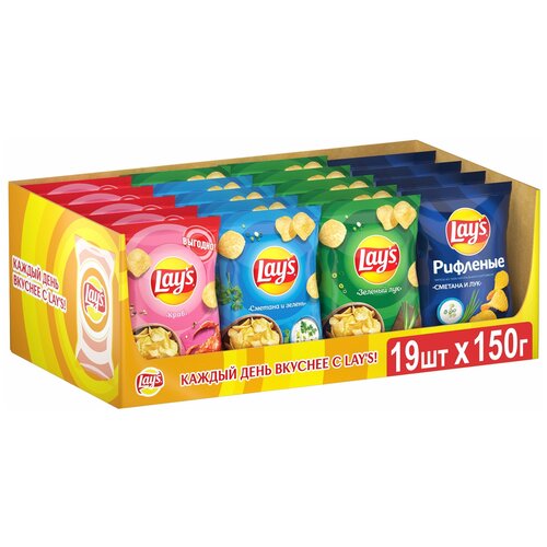  Набор чипсов Lay's набор микс вкусов картофельные, 150 г, 19