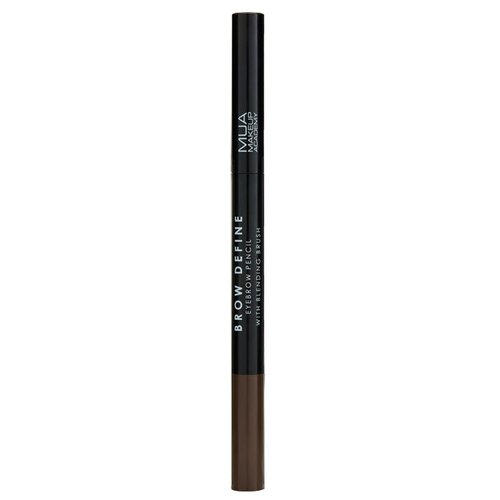 MUA Brow define eyebrow pencil with blending brush, оттенок dark