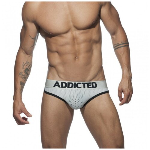 Трусы-брифы Gold & Silver Mesh Brief - Silver / Addicted /