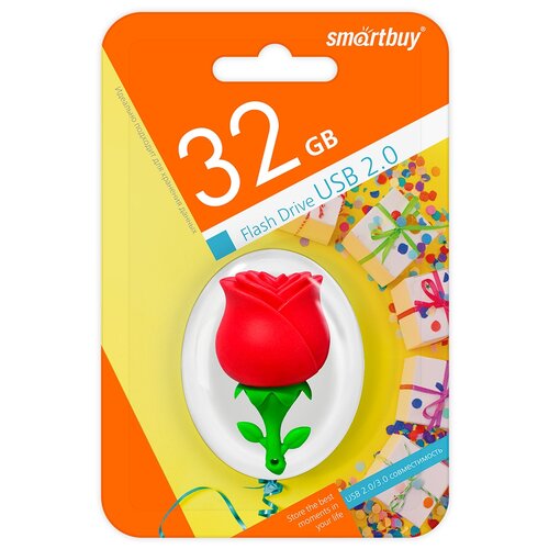 Флешка SmartBuy Wild Series Rose 32 ГБ, 1 шт.,