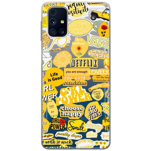 Силиконовый чехол Hippie Stickers на Samsung Galaxy M31S / С
