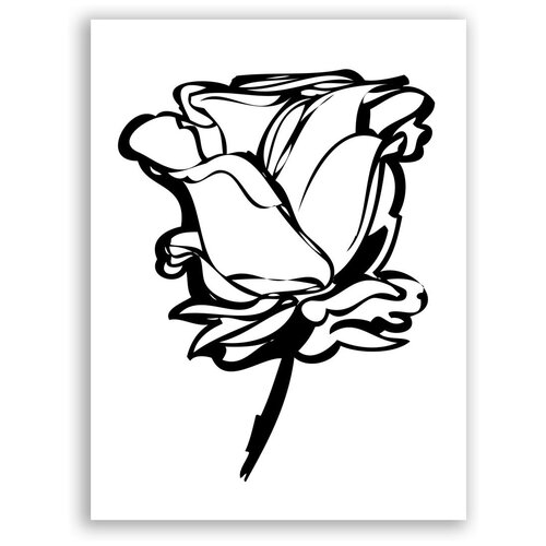 Постер на бумаге / Minimal: Rose / Роза