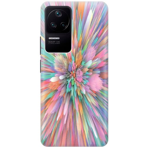 Силиконовый чехол на Xiaomi Poco F4 / Сяоми Поко Ф4 с принтом Красочный