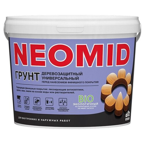 Грунт антисептический для деревянных поверхностей NEOMID - 2.5