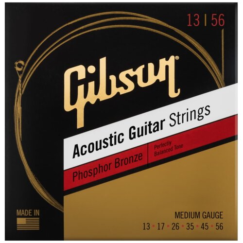 Gibson Phosphor Bronze Acoustic Guitar Strings Medium струны