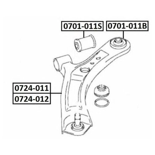 ASVA 0724011 рычаг передний правый В сборе 1шт