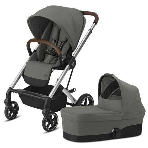 Коляска 2в1 Cybex Balios S Lux SLV Soho Grey (c дождевиком)