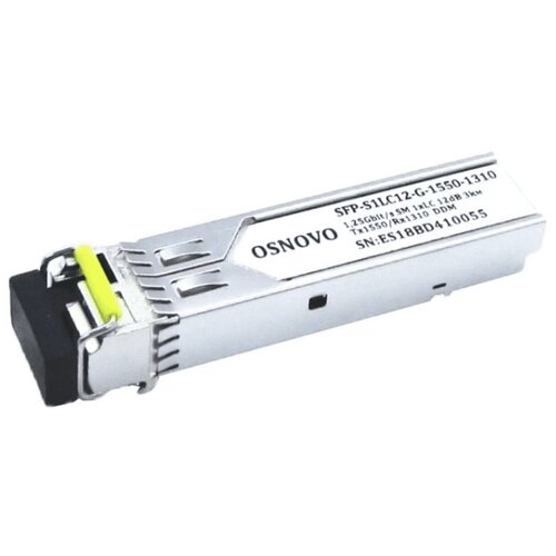 Трансиверы Модуль SFP OSNOVO SFP-S1LC12-G-1550-1310 до 1.25 Гбит/c, LC/