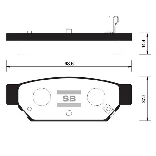 Дисковые тормозные колодки задние SANGSIN BRAKE SP2105R (4