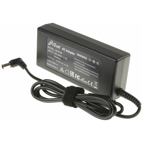 Блок питания iBatt iB-U6-R105 19,5V 4,7A, 92W, 6.5*4.5 mm, p