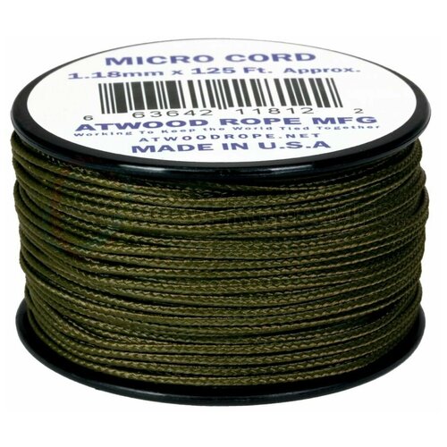 Аксессуары  Яндекс Маркет Паракорд AtwoodRope 1.18мм x 125' Micro Cord 38м (Olive)