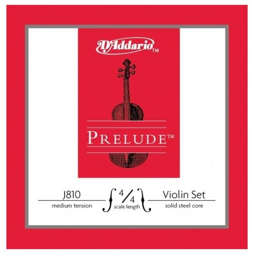 J810-4/4M PRELUDE Комплект струн для скрипки D`Addario