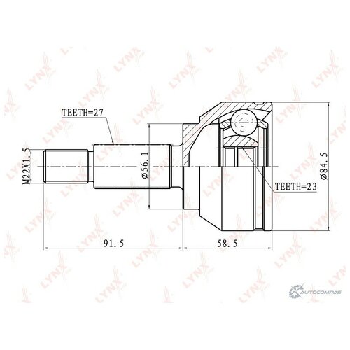 Шрус Наружный | Перед Правлев | LYNXauto арт. CO-3005