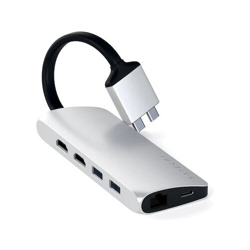 USB-хаб Satechi Type-C Dual Multimedia Adapter, silver