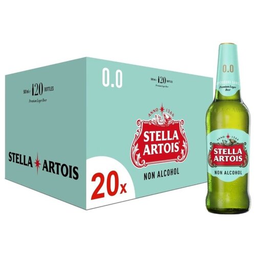 Пиво Stella Artois светлое безалкогольное ст. бут 0,44 л х 20