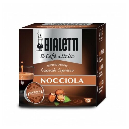 Капсулы для кофемашин Кофе в капсулах Bialetti Nocciola, 12 кап. в уп.,