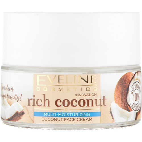 Крем увлажняющий для лица Eveline Cosmetics Rish Coconut для Всех Типов Кожи 50