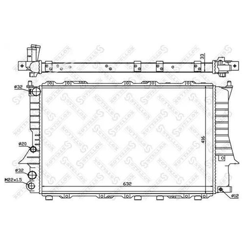радиатор системы охлаждения Audi 100 A6 2.0-2.5TDi 90-97 STE