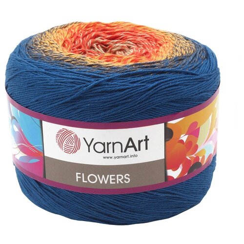 Пряжа YarnArt Flowers, 55 % хлопок, 45 % акрил, 250 г, 1000 м, 258