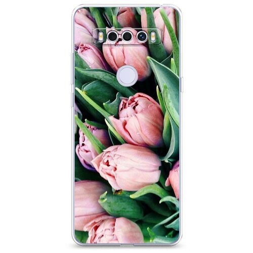 Силиконовый чехол Тюльпаны на TCL 10 SE / ТСЛ 10 SE