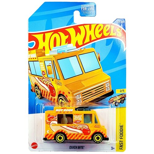 Hot Wheels Базовая машинка Quick Bite, оранжевая, C4982/HCX9