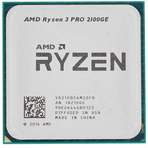 Процессор AMD Ryzen 3 PRO 2100GE AM4,  2 x 3200 МГц,