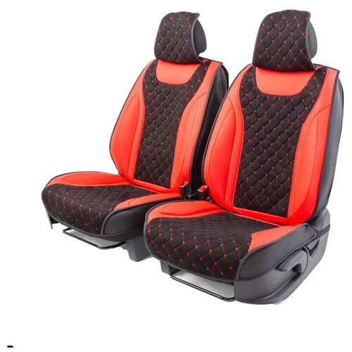 Накидки каркасные 3D на передние сиденья Car Performance CUS-3044 BK/RD, 2 шт.,