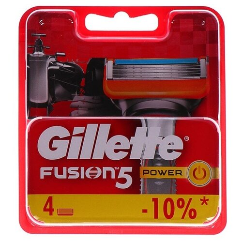 Gillette Сменные кассеты Gillette Fusion Power, 5 лезвий, 4 