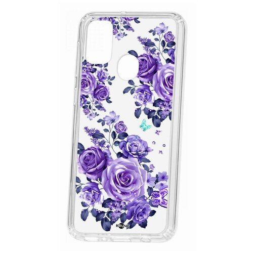 Чехол для Samsung Galaxy M30S Kruche Print Roses,пластиковая