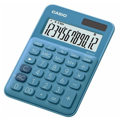 Калькулятор настольный Casio MS-20UC-BU-S-EC синий 12-разр.