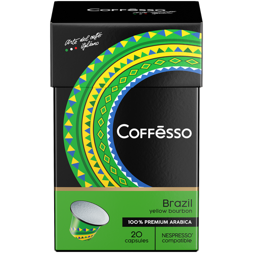 Капсулы для кофемашин  Яндекс Маркет Кофе COFFESSO Brazil капсула 100 г 20 шт по 5 г (для кофем