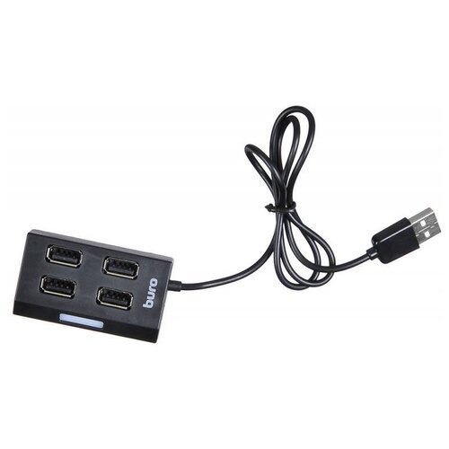 Разветвитель USB 2.0 Buro BU-HUB4-U2.0 4 порта Black