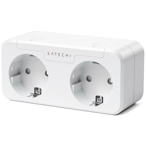 Умная розетка Satechi Homekit Dual Smart Outlet. Цвет белый.