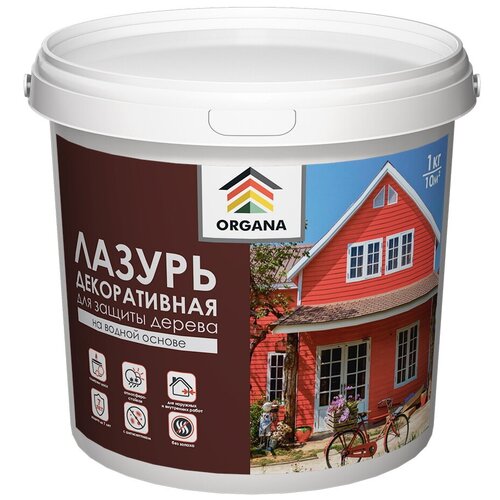 Лазурь декоративная с антисептиком Organa Coloured Varnish, 