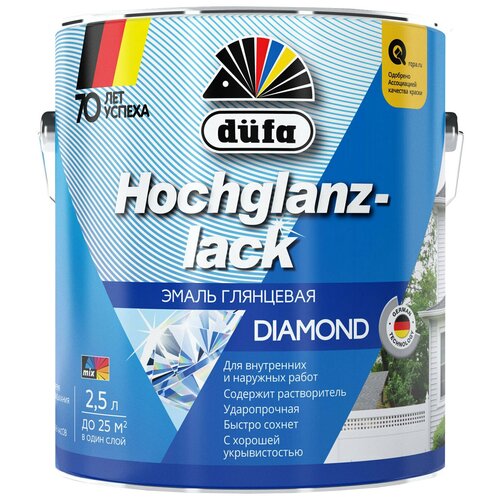 Dufa Эмаль HOCHGLANZLACK; глянцевая белая 0,75л