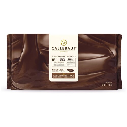 Шоколад Callebaut №823 молочный, блок, 5000 г