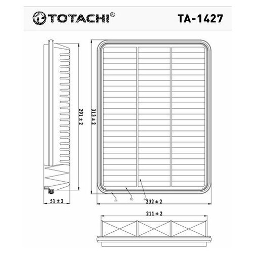 Фильтр воздушный (VIC A194) OEM 1780150040 TOYOTA Land Cruis