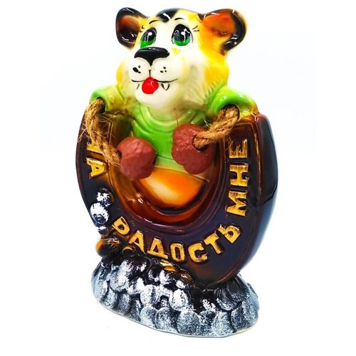 Копилка для денег Кот в подкове 16х10х22см керамика, копилка