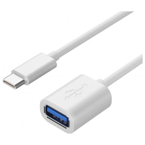 Переходник GSMIN A80 USB 2.0 OTG - USB Type-C (15 см) (Белый