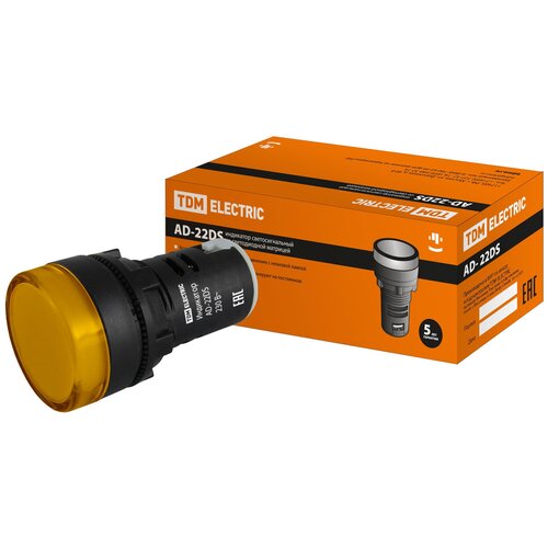 TDM Лампа AD-22DS(LED)матрица d22мм желтый 230В TDM SQ0702-0