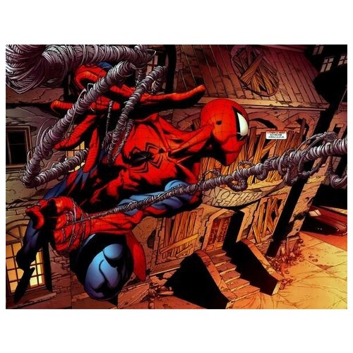 Постер на холсте Человек-паук (Spiderman) №17 39см. x