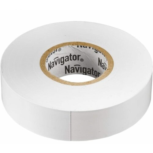 Изолента Navigator 71 228 NIT-B15-10/WH белая, цена за 1