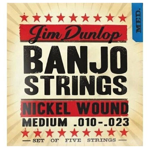 Струны для банджо DUNLOP DJN Banjo Nickel Medium - Nickel