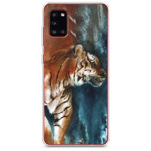 Силиконовый чехол Графический тигр на Samsung Galaxy A31 /