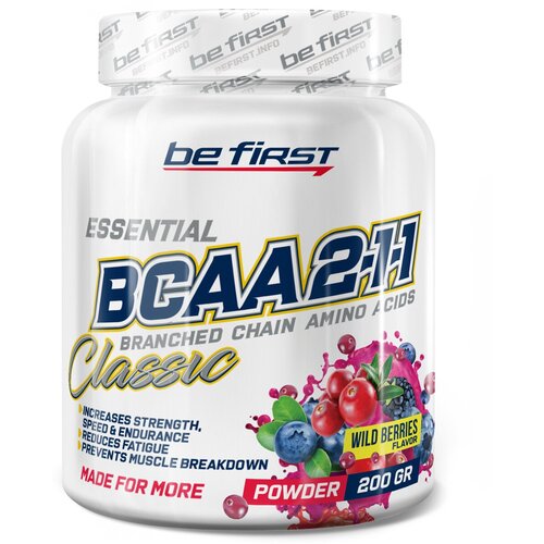 Аминокислотный комплекс Be First 2:1:1 Classic Powder, лесные ягоды, 200